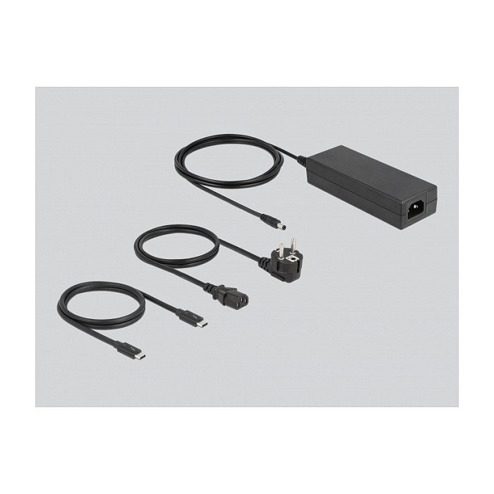 Hub Thunderbolt 4 DeLOCK 64157 / 3x Thunderbolt 4 + 1x USB-A / 40 Gbit/s / 8K / Power Delivery 85W / 80 cm - Gri 3
