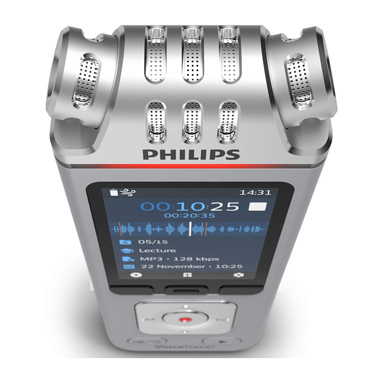Rekordues Zëri Philips VoiceTracer DVT4115, 8GB, Stereo, MP3/WAV, Wi-Fi, USB-C - Argjend 3