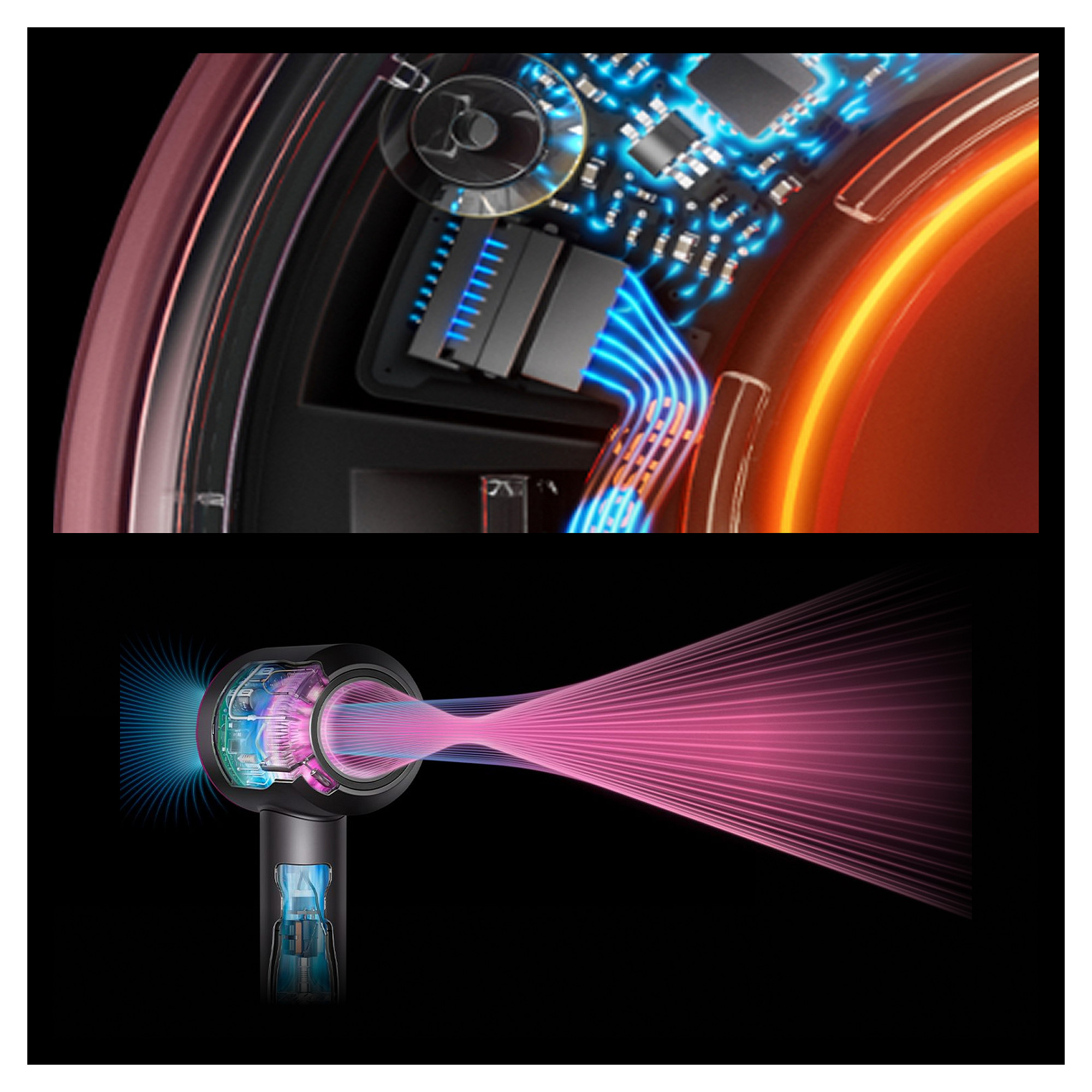 Tharëse për Flokë Dyson Supersonic Nural HD16, 1600W, 3 Shpejtësi, 4 Temperatura, Jonizues, Sensor Nural - Kuqe, Ari 3