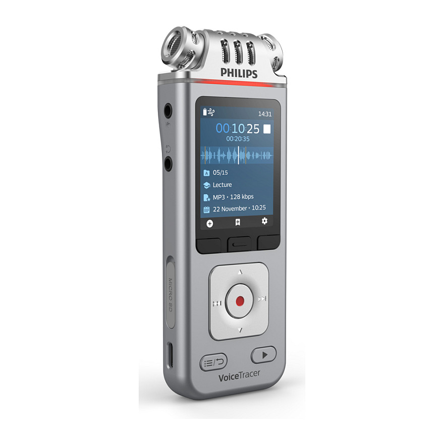 Rekordues Zëri Philips VoiceTracer DVT4115, 8GB, Stereo, MP3/WAV, Wi-Fi, USB-C - Argjend 6