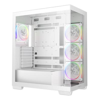 Kasë DeepCool CG580 4F V2 WH / ATX Mid-Tower / Xham Panoramik 270° / 4x120mm ARGB / USB Type-C – Bardhë 2
