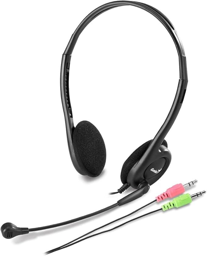 Kufje Genius HS-200C / Për PC / On Ear / Me mikrofon / 3.5 mm / 20Hz - 20KHz / 105 dB / Adujstable / Lightweight / Me kabëll / E zezë 4