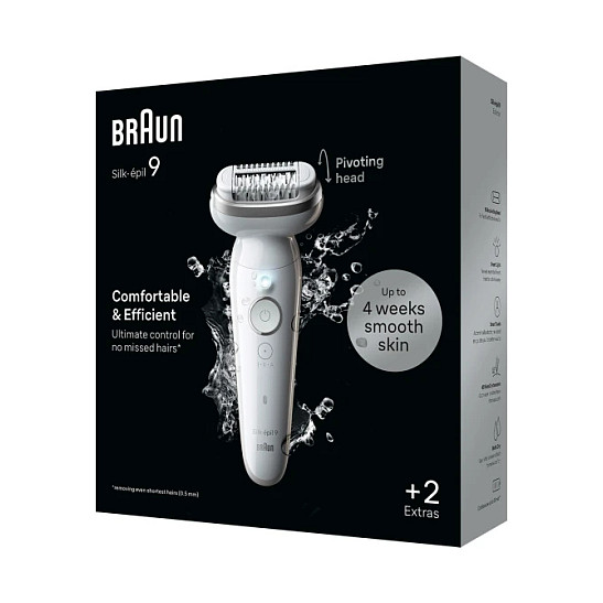 Makinë Depilimi Braun Silk·épil 9 Flex 9-011, 40 Pinca MicroGrip, Wet & Dry, Pa Kabllo – Bardhë 3