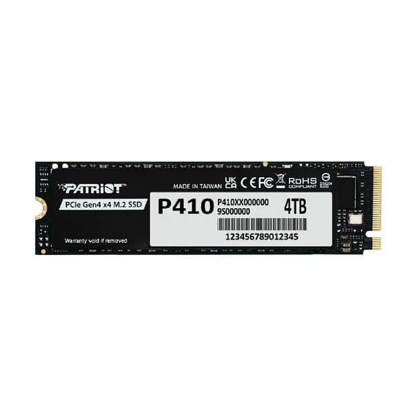SSD e Brendshme Patriot Memory P410 / 4TB / M.2 2280 / PCIe 4.0 x4 NVMe 1.4