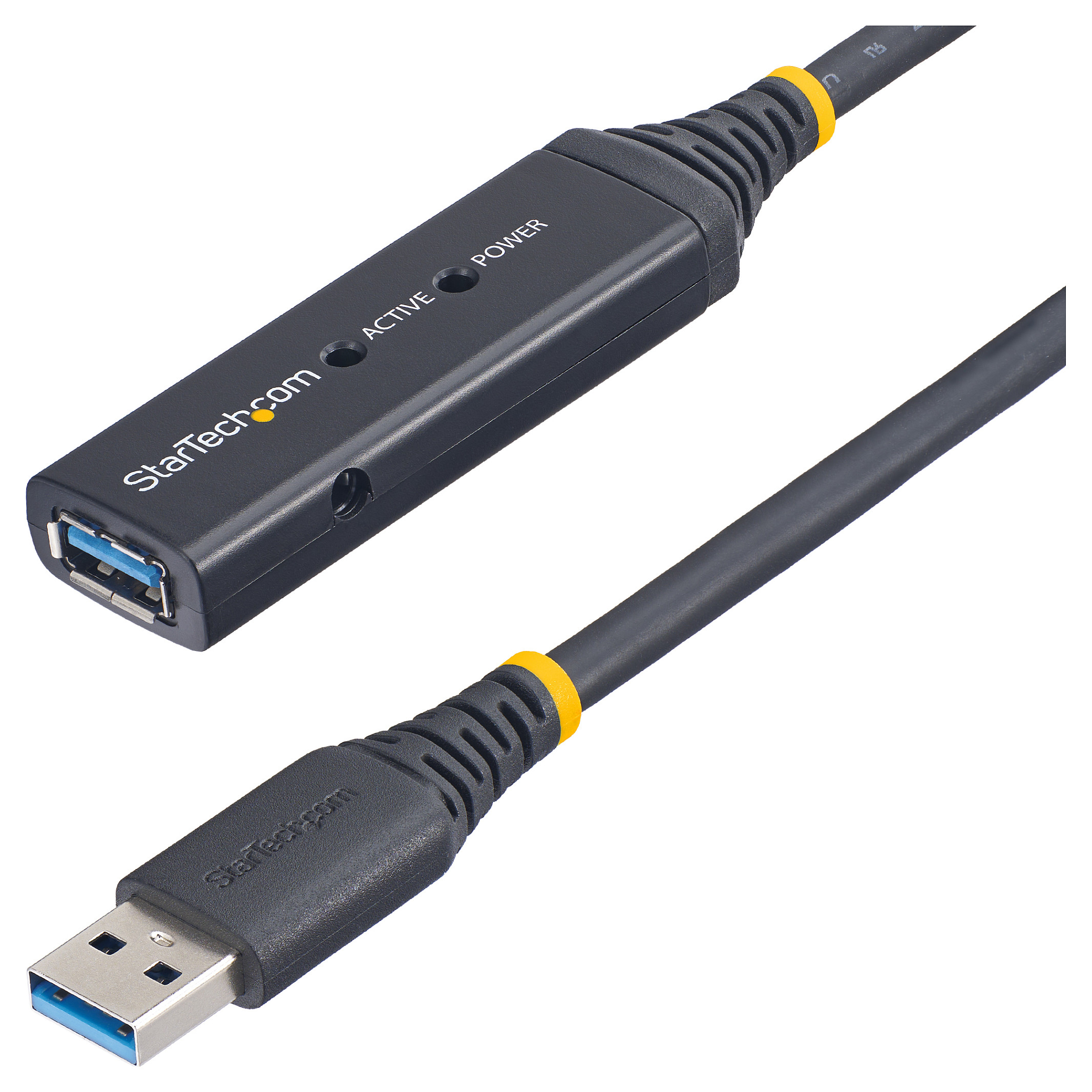 Kabllo USB StarTech.com USB3AAEXT5M, USB 3.0, USB-A Mashkull në USB-A Femër, 5Gbps, 5m, Zgjatuese Aktive - Zezë 7