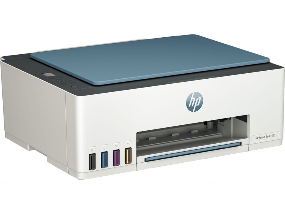 Printer Multifunksional HP Smart Tank 585 / Inkjet me Ngjyra A4 / 12 ppm / 3 në 1 / Wi-Fi + USB - Bardhë 2