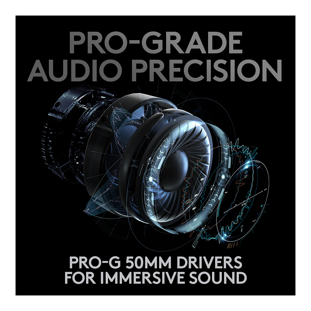Kufje Gaming Logitech G Pro X / Wireless LIGHTSPEED / 50mm / DTS Headphone:X 2.0 / Blue VO!CE / Mikrofon i Heqshëm / 20 Orë - Zezë 9