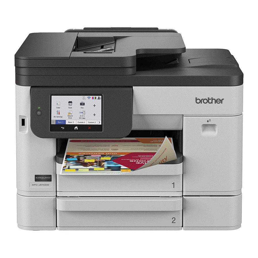 Printer Multifunksional Brother MFC-J5110DW, Inkjet me Ngjyra, A4, 28 ppm, 4 në 1, Duplex, ADF 50-fletësh, Wi-Fi, Gigabit Ethernet, USB - Bardhë