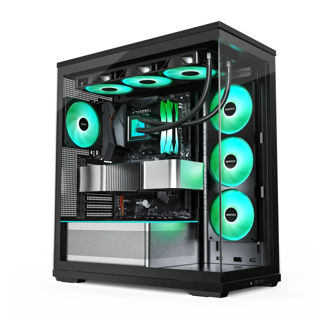 Kasë Montech TG3, Tempered Glass x2 - Zezë