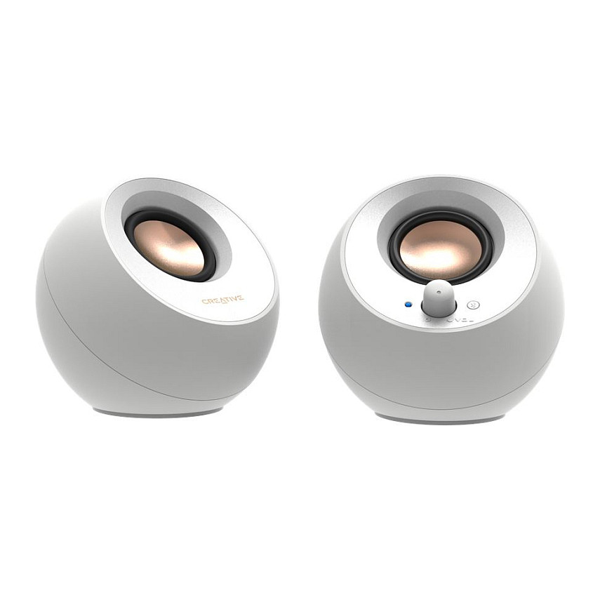 Altoparlantë Creative Labs Pebble V3, 2.0, 8W RMS, Bluetooth 5.0, USB-C, AUX - Bardhë 4