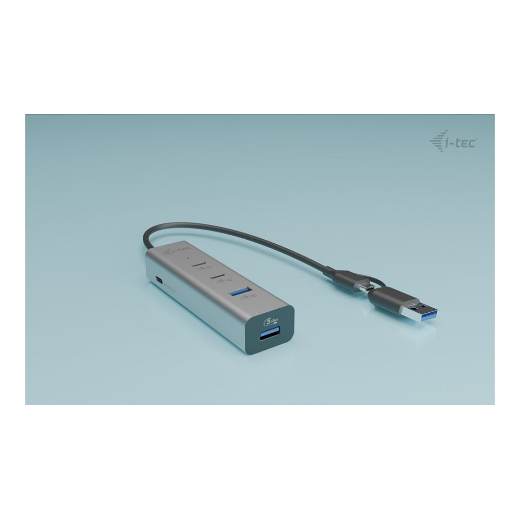Hub i-tec CAHUBMETAL2A2CPD / 2x USB-C + 2x USB-A / 5Gbps / 85W PD – Argjend 2