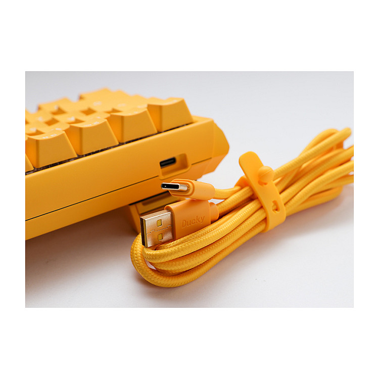 Tastierë Gaming Ducky One 3 Yellow Mini 60% / Mekanike / Cherry MX Red / Hot-Swap / RGB / USB-C / 1000Hz - Verdhë 5