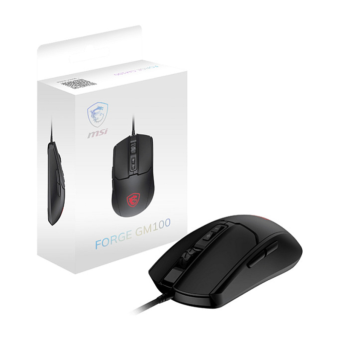 Maus Gaming MSI FORGE GM100 / USB / Optik / 6400 DPI / 1000Hz / 7 Butona / RGB - Zezë 5