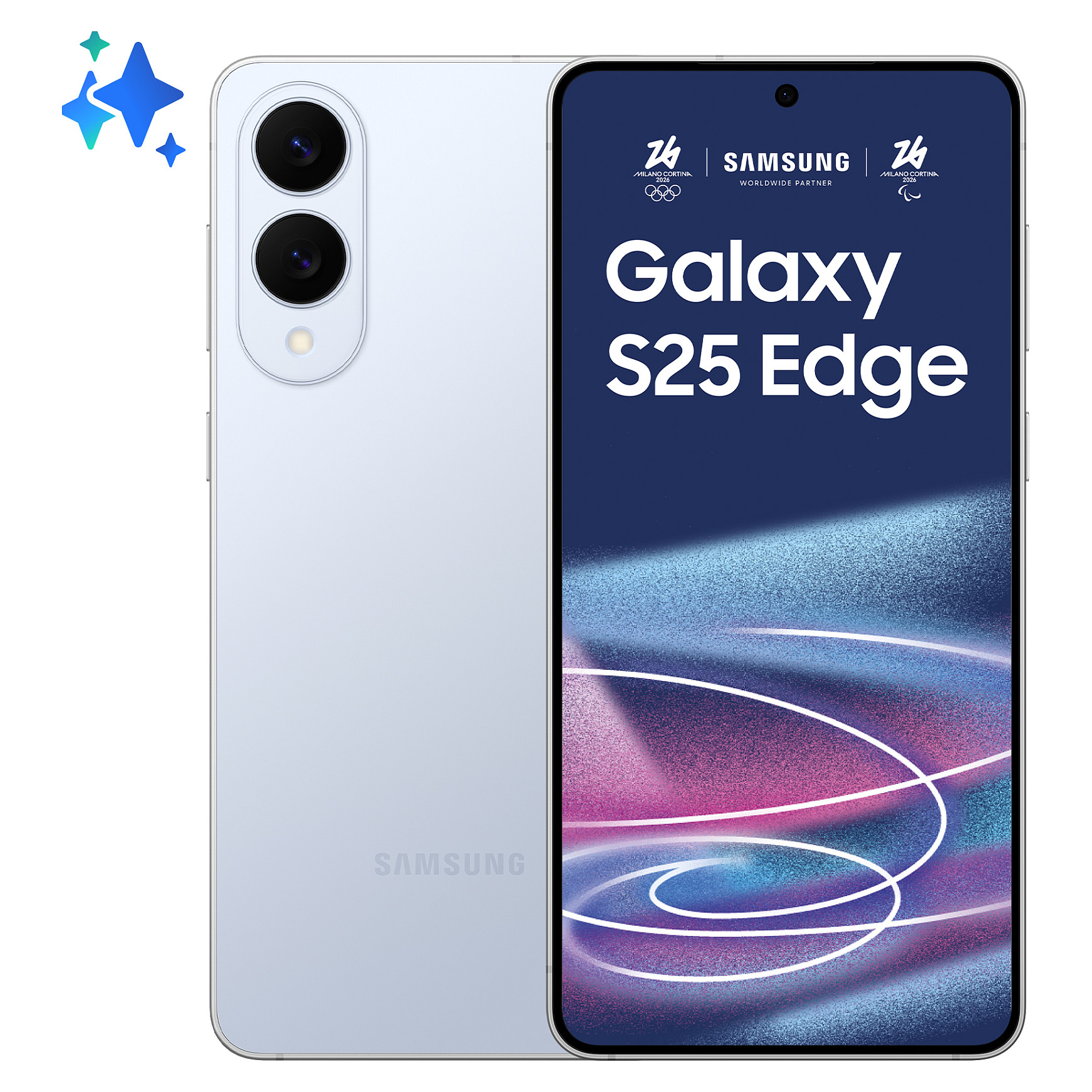 Telefon Samsung Galaxy S25 Edge S937 / 5G / Dual SIM / 12GB / 256GB – Titanium Icyblue