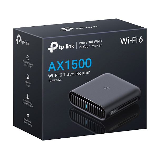 TP-Link TL-WR1502X, Ruter, Wi-Fi 6 AX1500, Dual-Band, 1× Gigabit WAN + 1× Gigabit LAN, USB 2.0, VPN, Modalitet Udhëtimi – Zezë 7