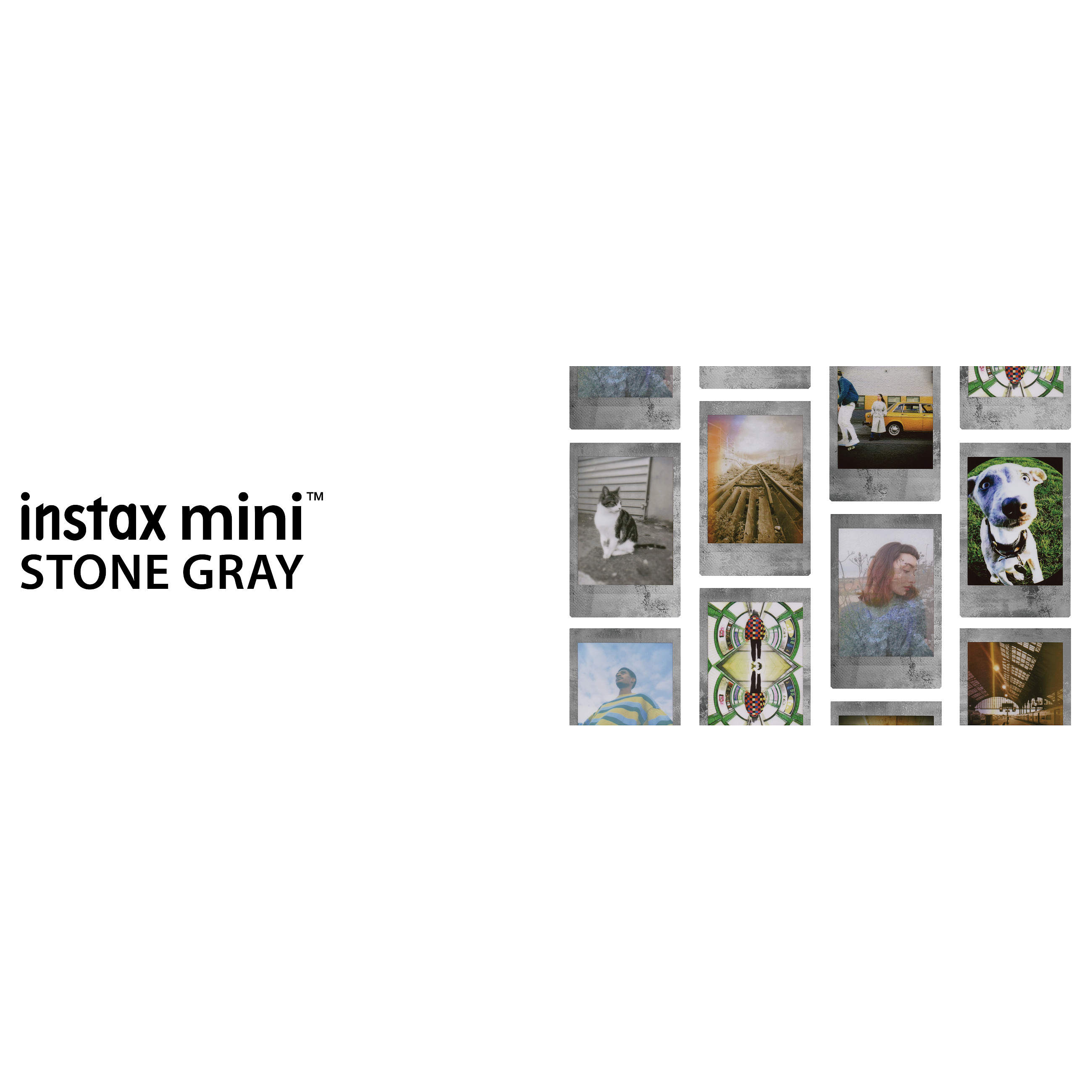Film fotografik instant Fujifilm instax mini / Stone Gray / ISO 800 / 10 Fletë - Gri 2