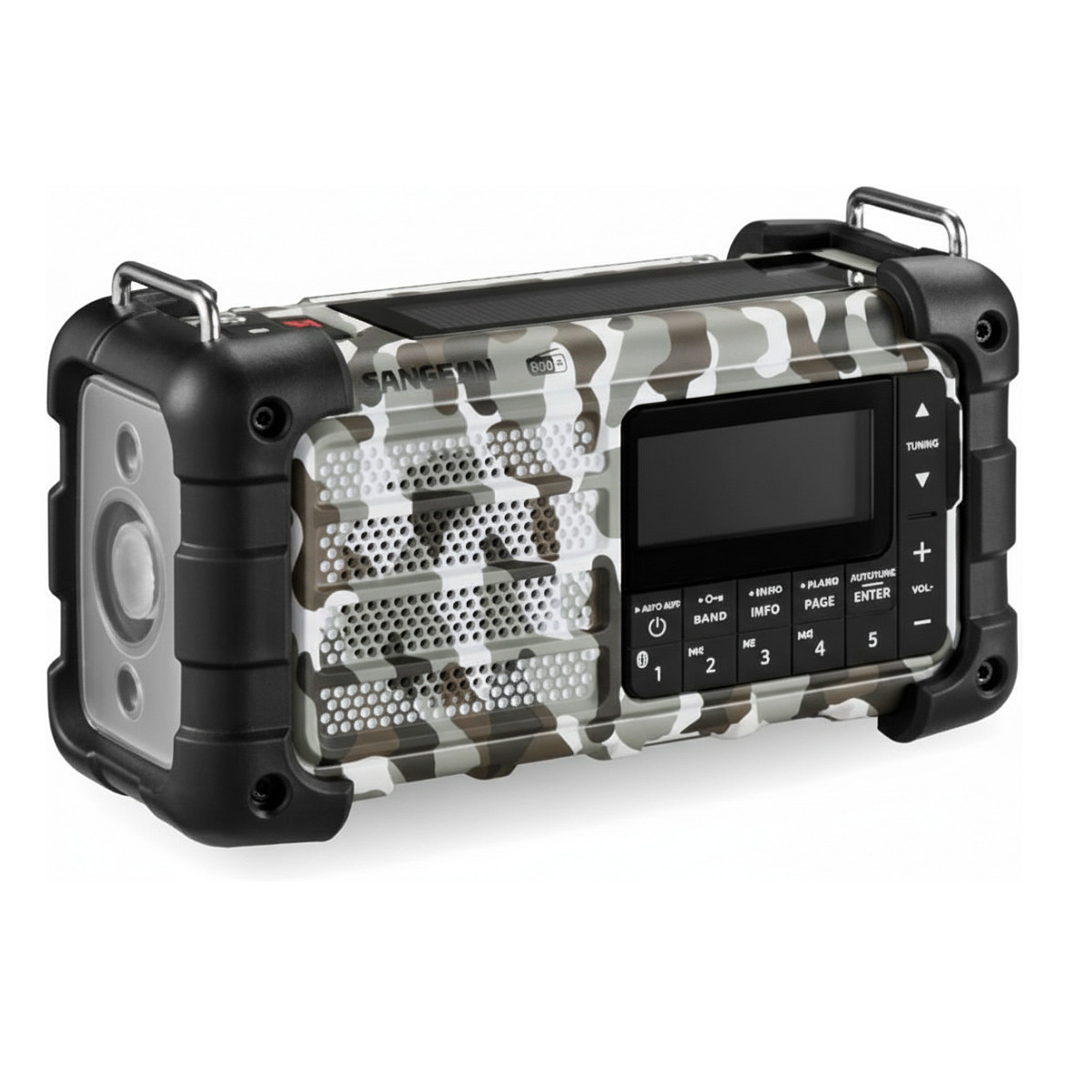 Radio portative Sangean MMR-99 DAB+, FM, Bluetooth, Solar, Me Dinamo – Arctic Camo
