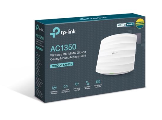 TP-Link EAP225 V3, Ceiling Mount Access Point, AC1350, Wi-Fi 5, Dual-Band, Gigabit PoE, Omada – Bardhë 3
