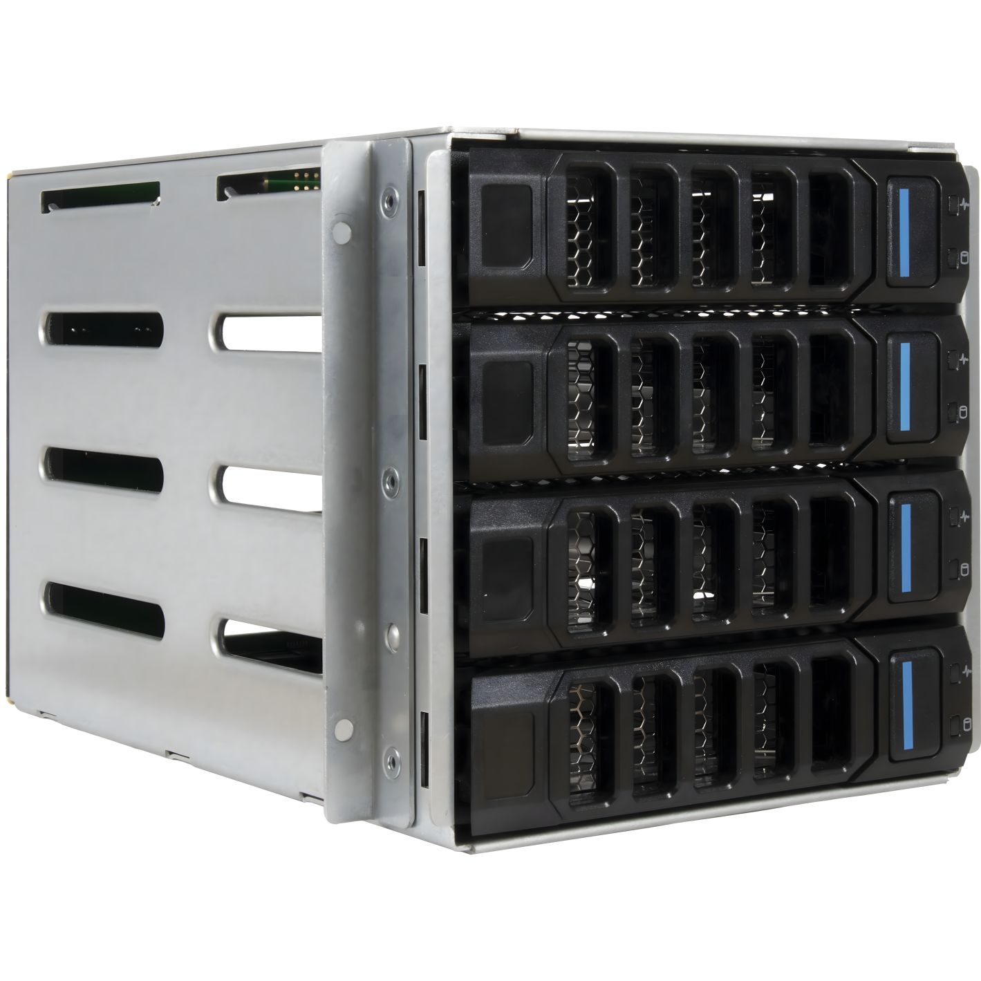 Kornizë për disqe Inter-Tech ER-680, 4x 3.5", 4x 2.5", Hot-Swap, SAS, SATA, 12 Gb/s - Zezë
