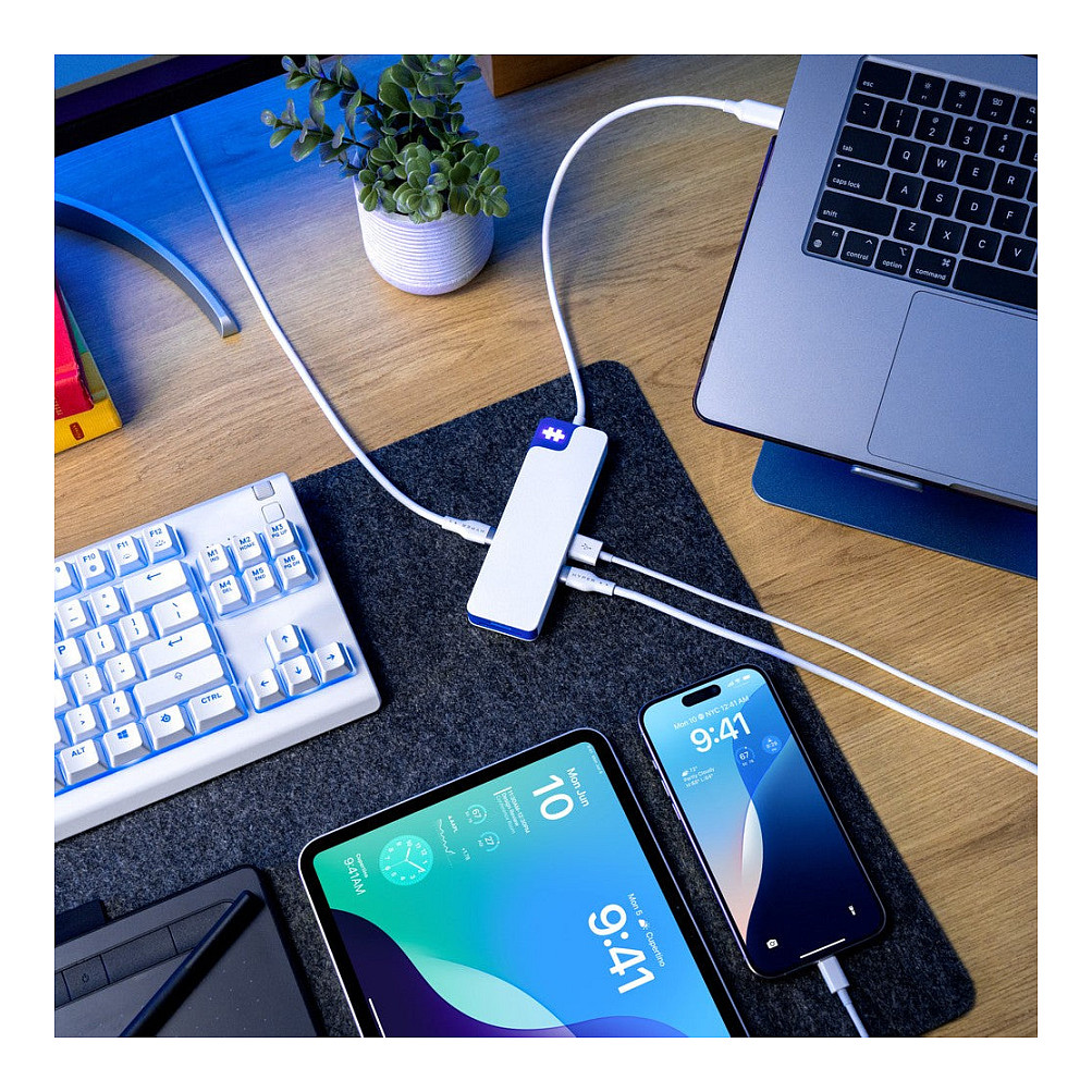 HUB Targus HyperDrive Flex / 8-Port USB-C - Bardhë / Blu thumbnail 2