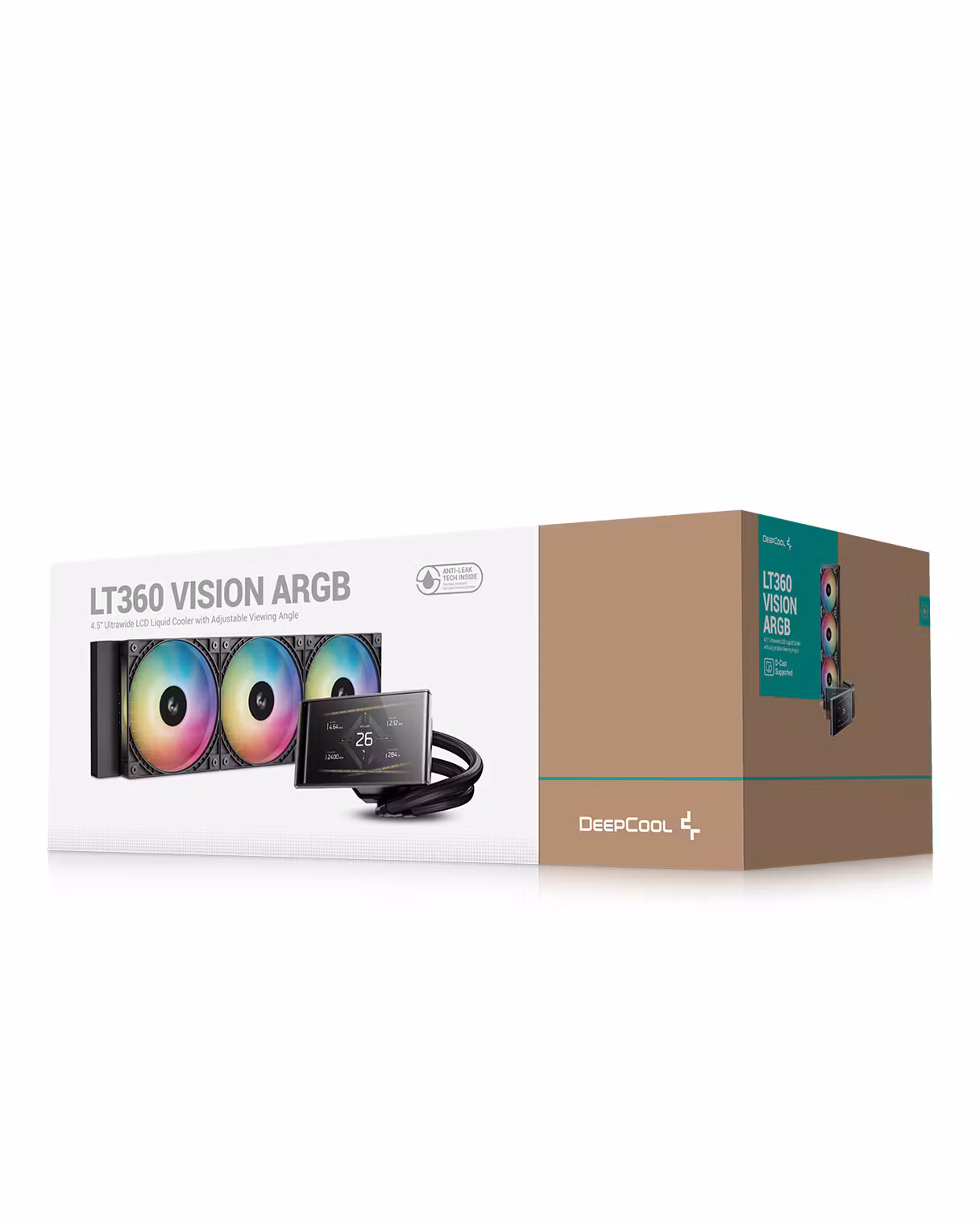 Ftohës për Procesor DeepCool LT360 VISION ARGB / LGA 1851, LGA 1700, AM5, AM4 / 360mm / 3x120mm ARGB / 4.5" LCD - Zezë 2