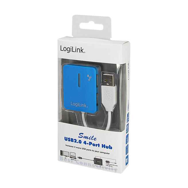 Hub LogiLink UA0136, 4x USB-A, USB 2.0, 480Mbps, 8cm - Blu 5