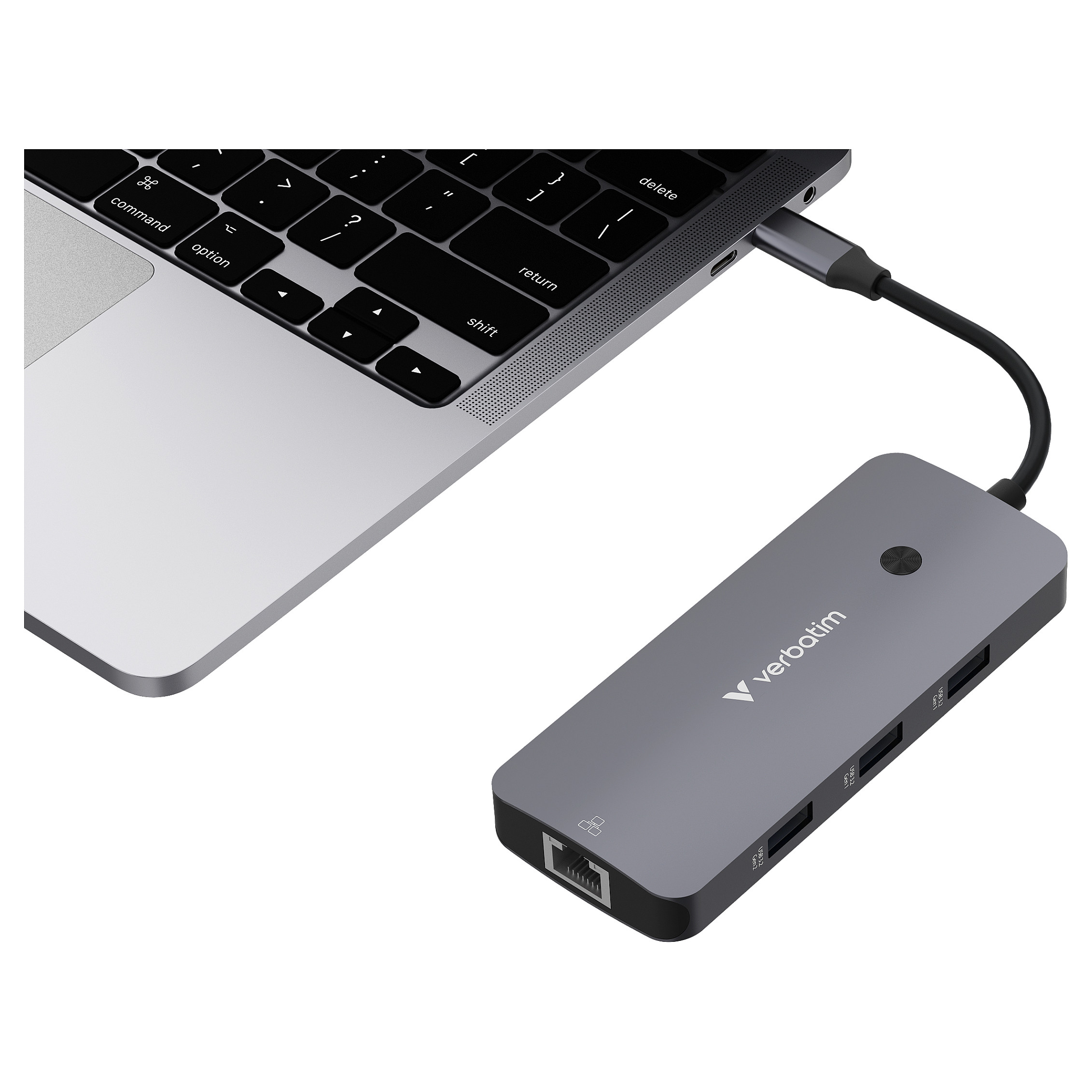 Hub Verbatim USB-C CMH-09, 1× HDMI, RJ-45, 3× USB-A, 2× USB-C, SD, microSD - Hiri 3