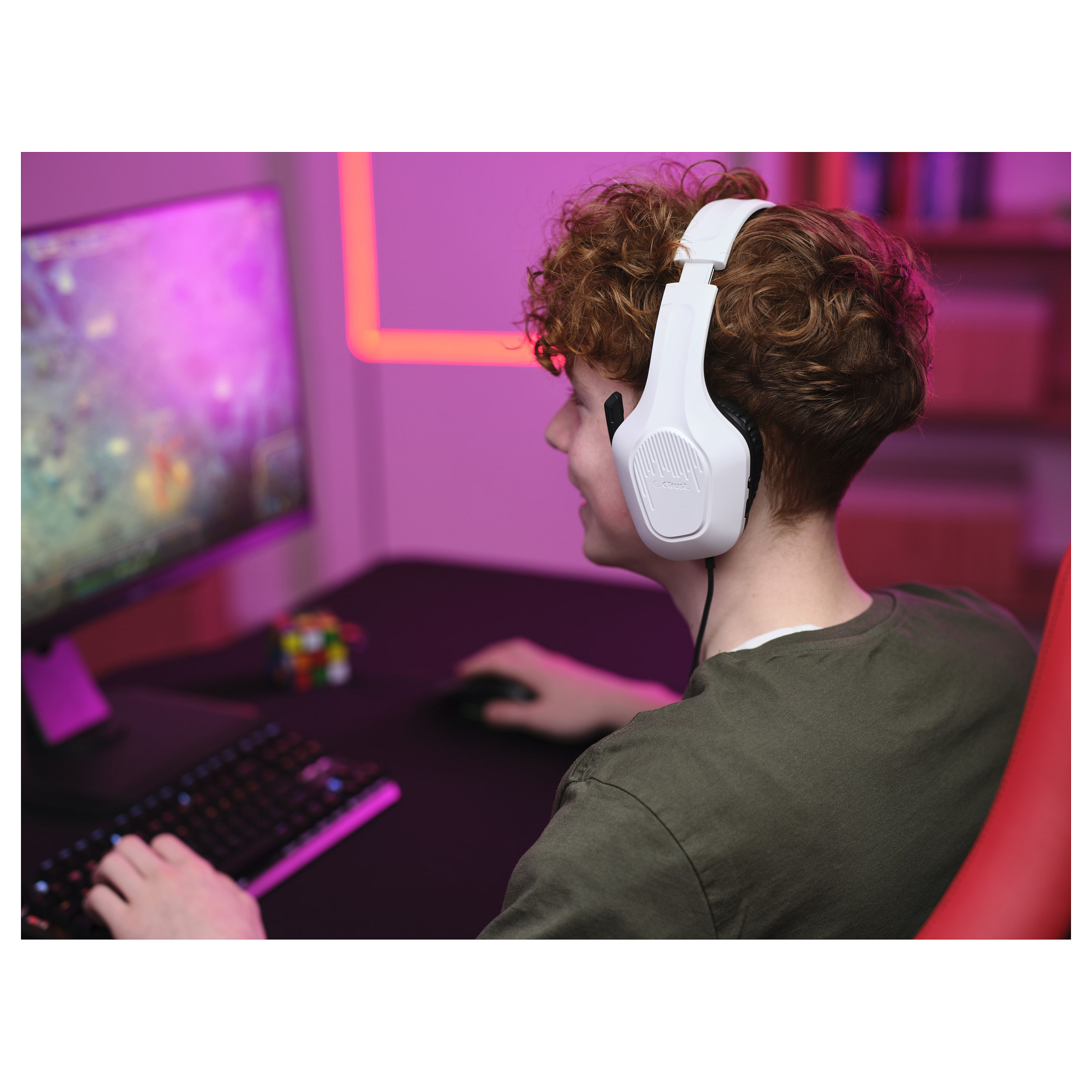 Kufje Gaming Trust GXT 415W Zirox / Wired / 3.5mm / 50mm / Mikrofon – Bardhë 8