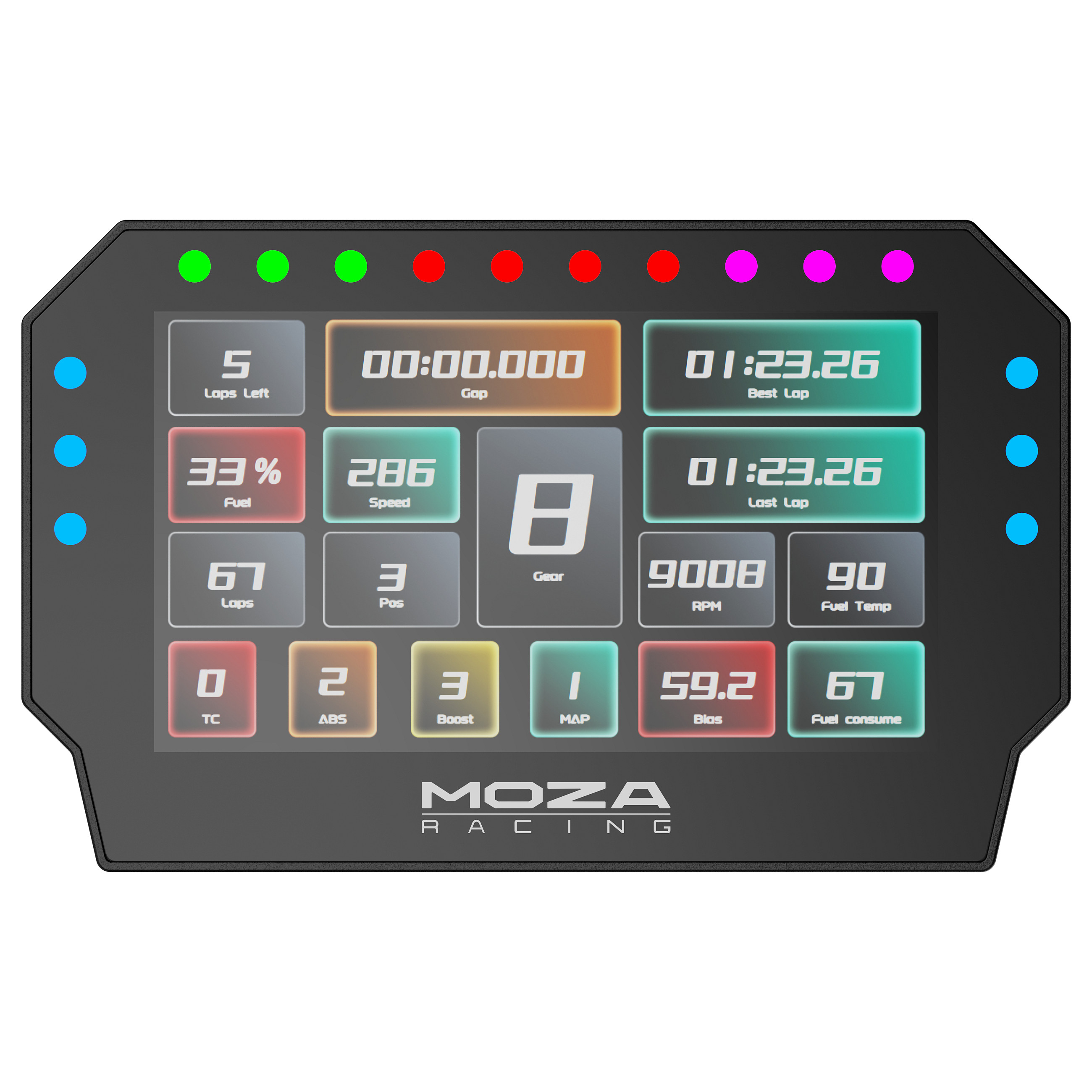 Panel Kontrolli MOZA Racing CM2 Racing Dash / 5" / 1280×720 / 60Hz / RGB / USB / RS072 – Zezë