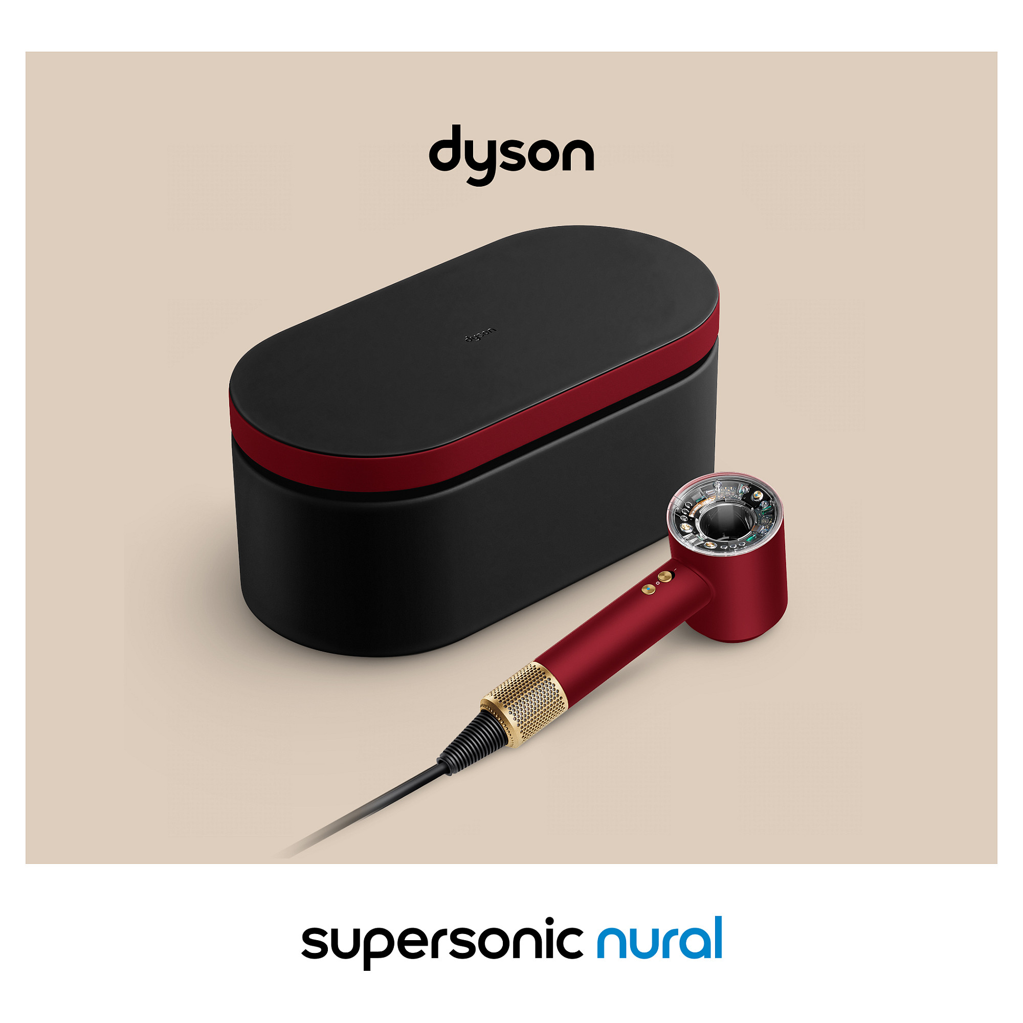 Tharëse për Flokë Dyson Supersonic Nural HD16, 1600W, 3 Shpejtësi, 4 Temperatura, Jonizues, Sensor Nural - Kuqe, Ari 5