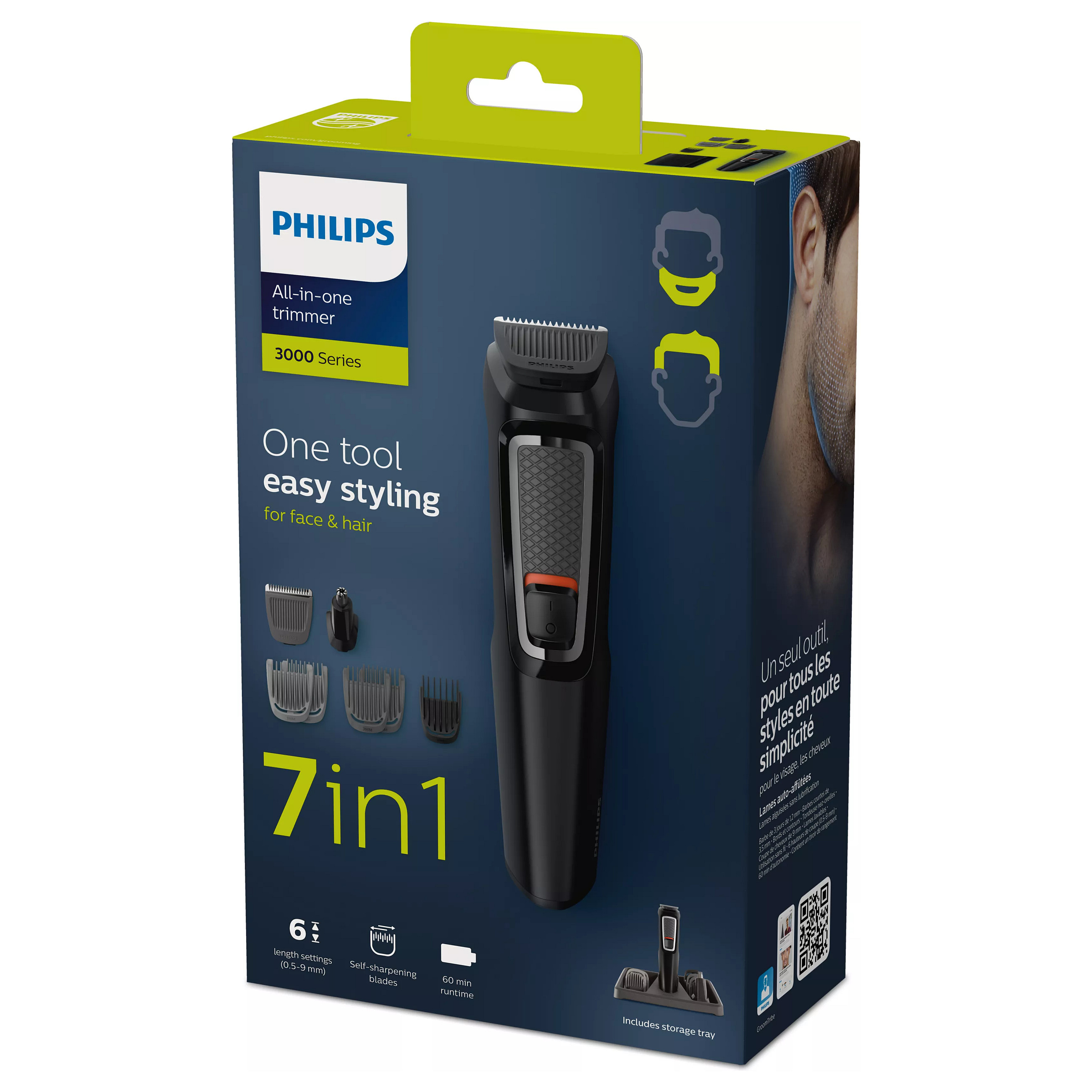 Makinë e Rrojës Philips Multigroom Series 3000 MG3721/14 / 7 në 1 / Për Fytyrë & Flokë – Zezë 2