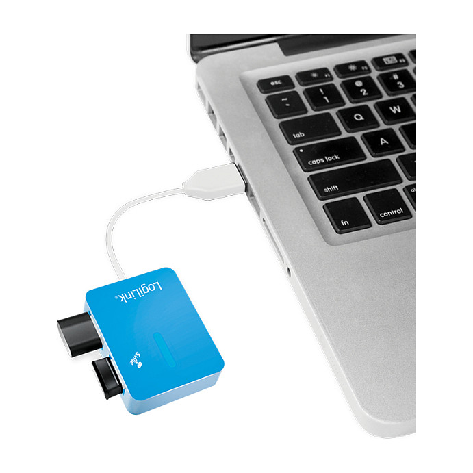 Hub LogiLink UA0136, 4x USB-A, USB 2.0, 480Mbps, 8cm - Blu 3