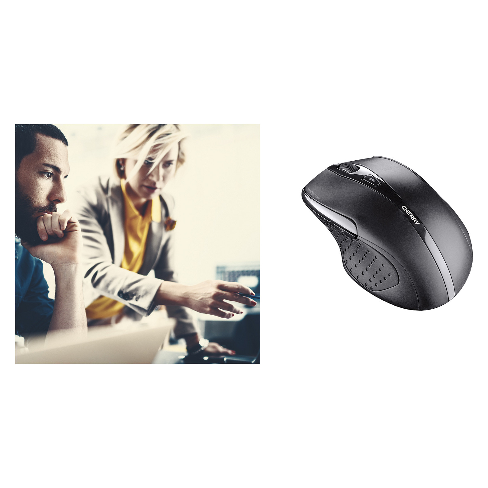 Maus Pa kabllo Cherry MW3000 wireless black thumbnail 6