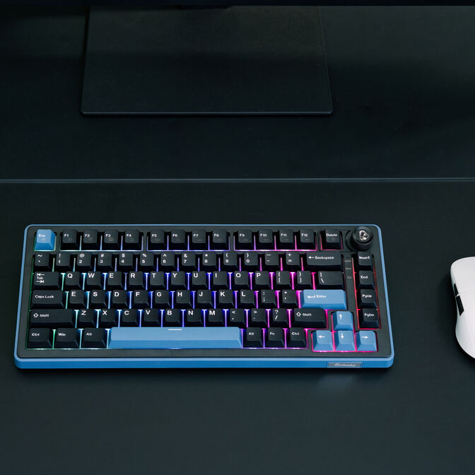 Tastierë Gaming Ducky OK-M 75 / 75% / Mekanike / KTT Tactile / Hot-Swap / Wired & Wireless / RGB / USB-C / Bluetooth + 2.4 GHz - Zezë 6