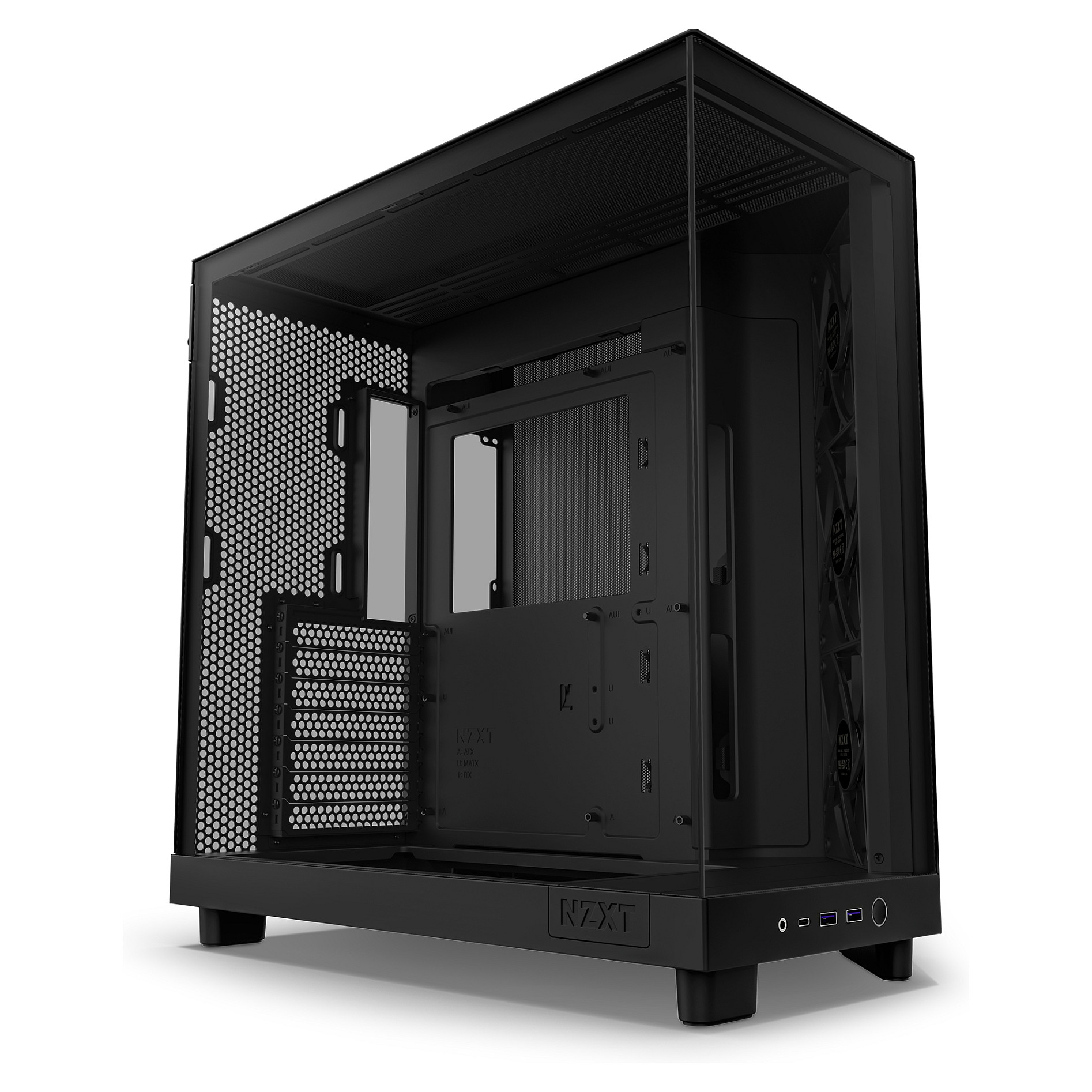 Kasë NZXT H6 Flow CC-H61FB-01 -Zezë thumbnail 4