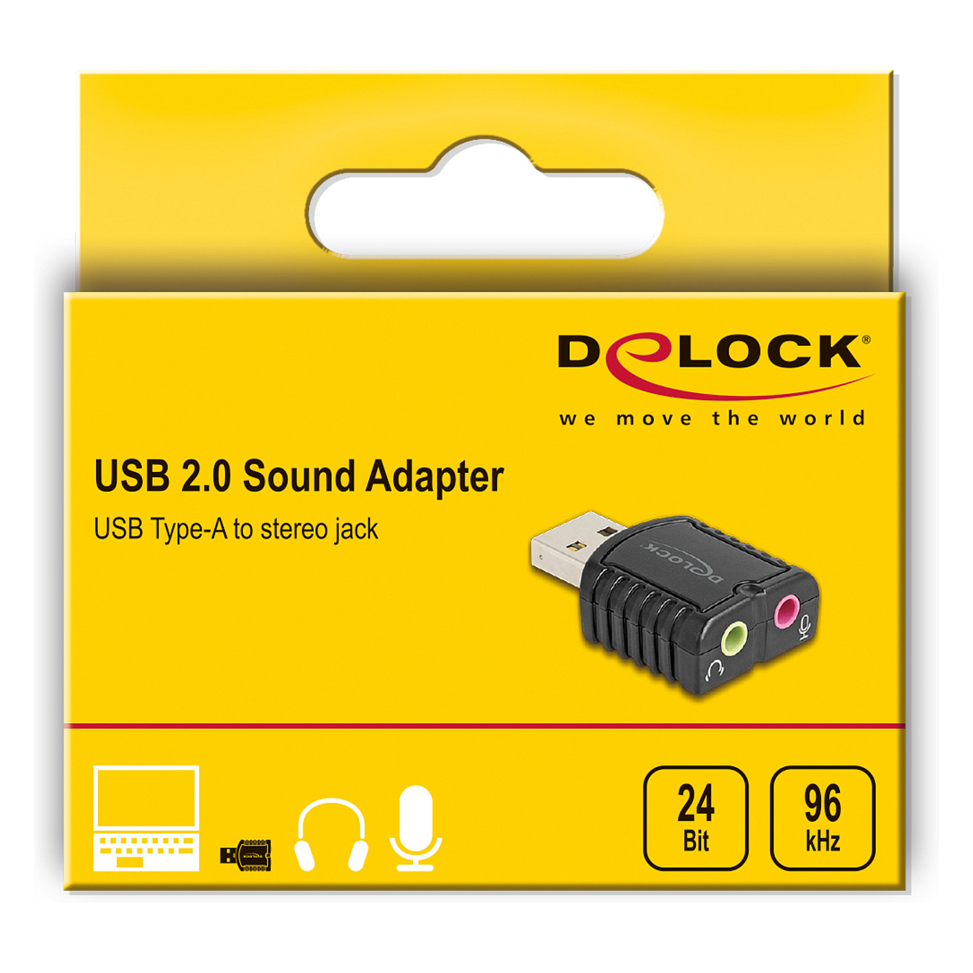 Konvertues Audio USB DeLOCK 65964, USB 2.0, 2x Jack 3.5mm, 24-bit/96kHz - Zezë 3