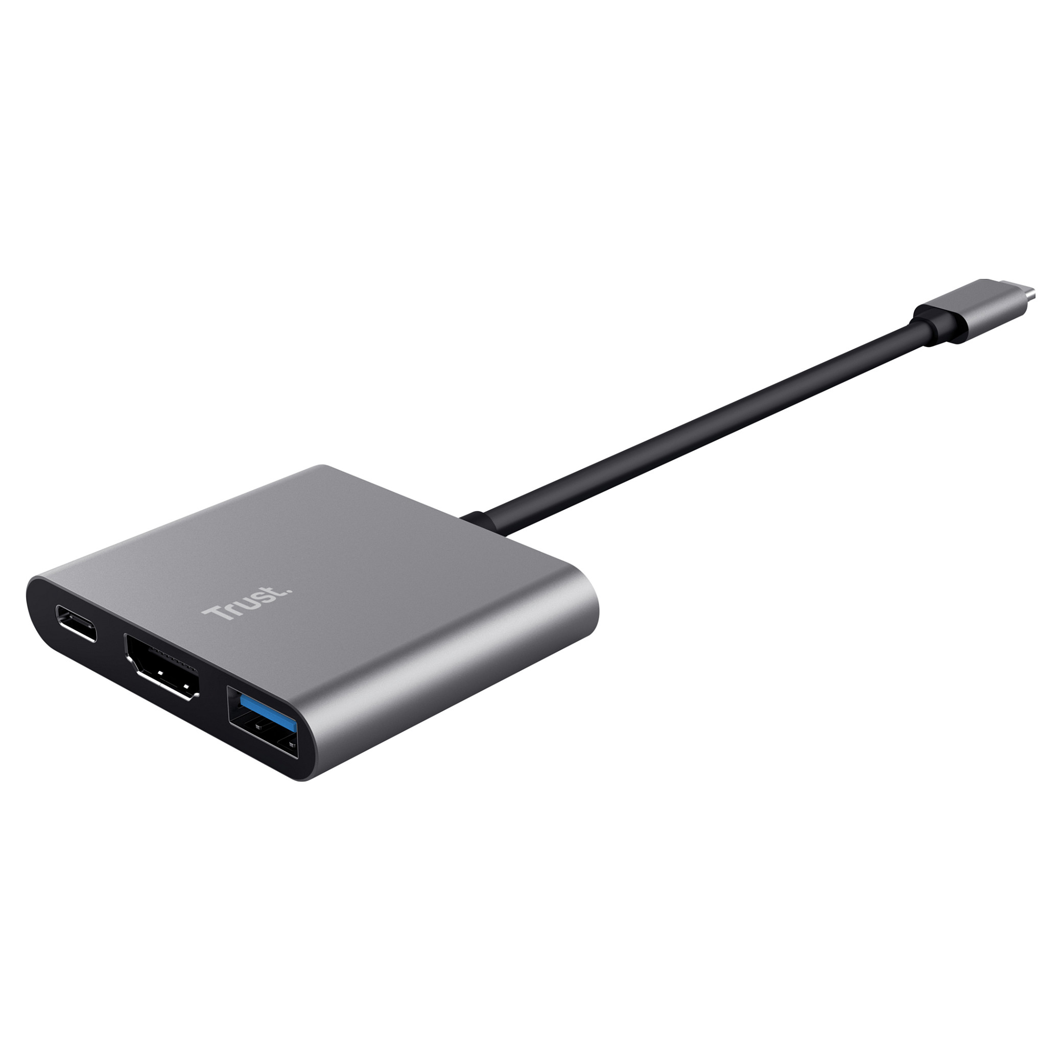 Adapter Trust Dalyx 23772, USB-C, HDMI, USB-A, USB-C PD 100W, 5Gbps, 10cm - Zezë 2