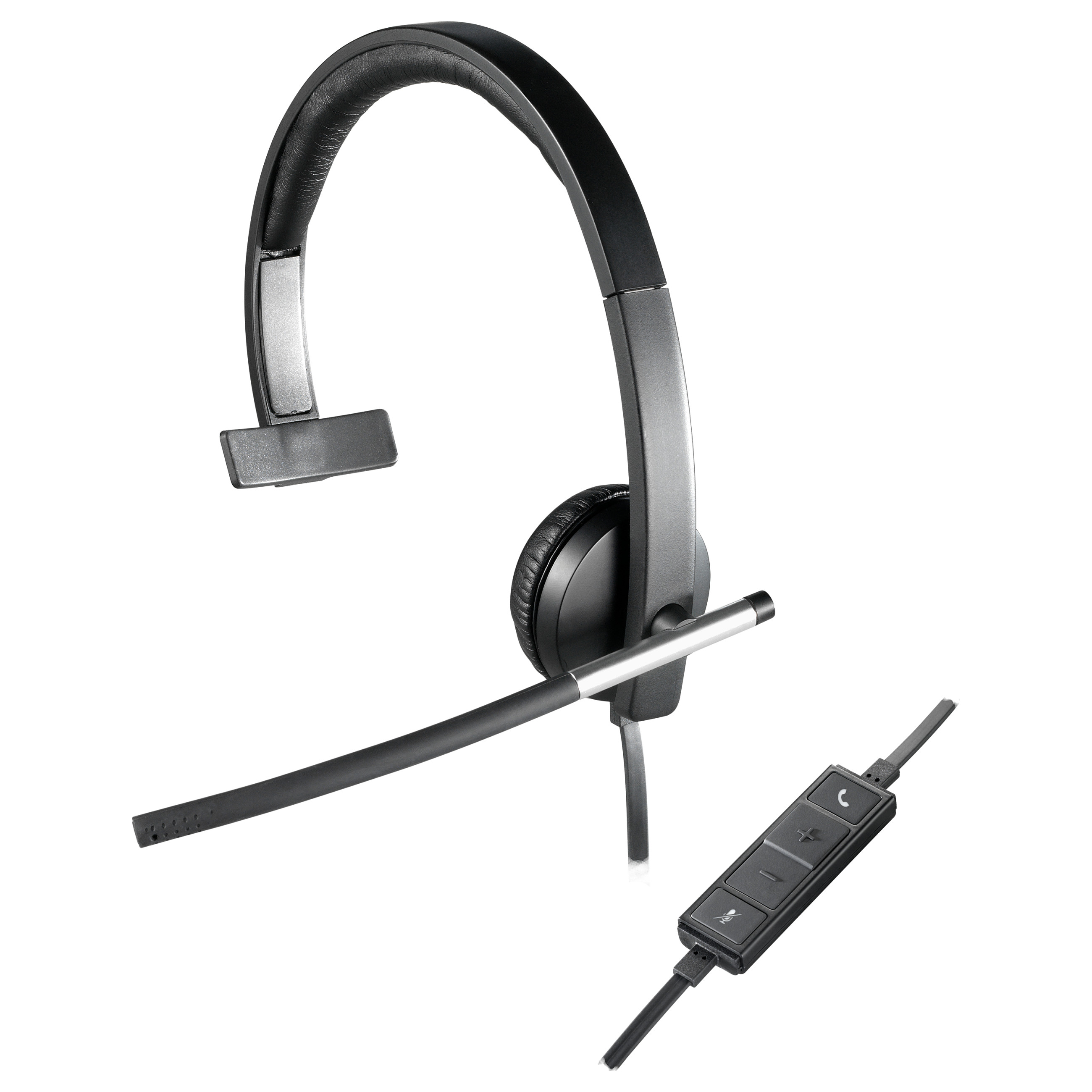 Kufje me kabllo Logitech H650e / Mono / On-Ear / USB-A / 2.1 m - Zezë/Gri 2