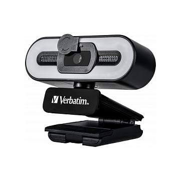 Webcam Verbatim AWC-02 / 49579 / 2K QHD / 5MP / Autofokus / Mikrofon / Ndriçim LED – Zezë 2