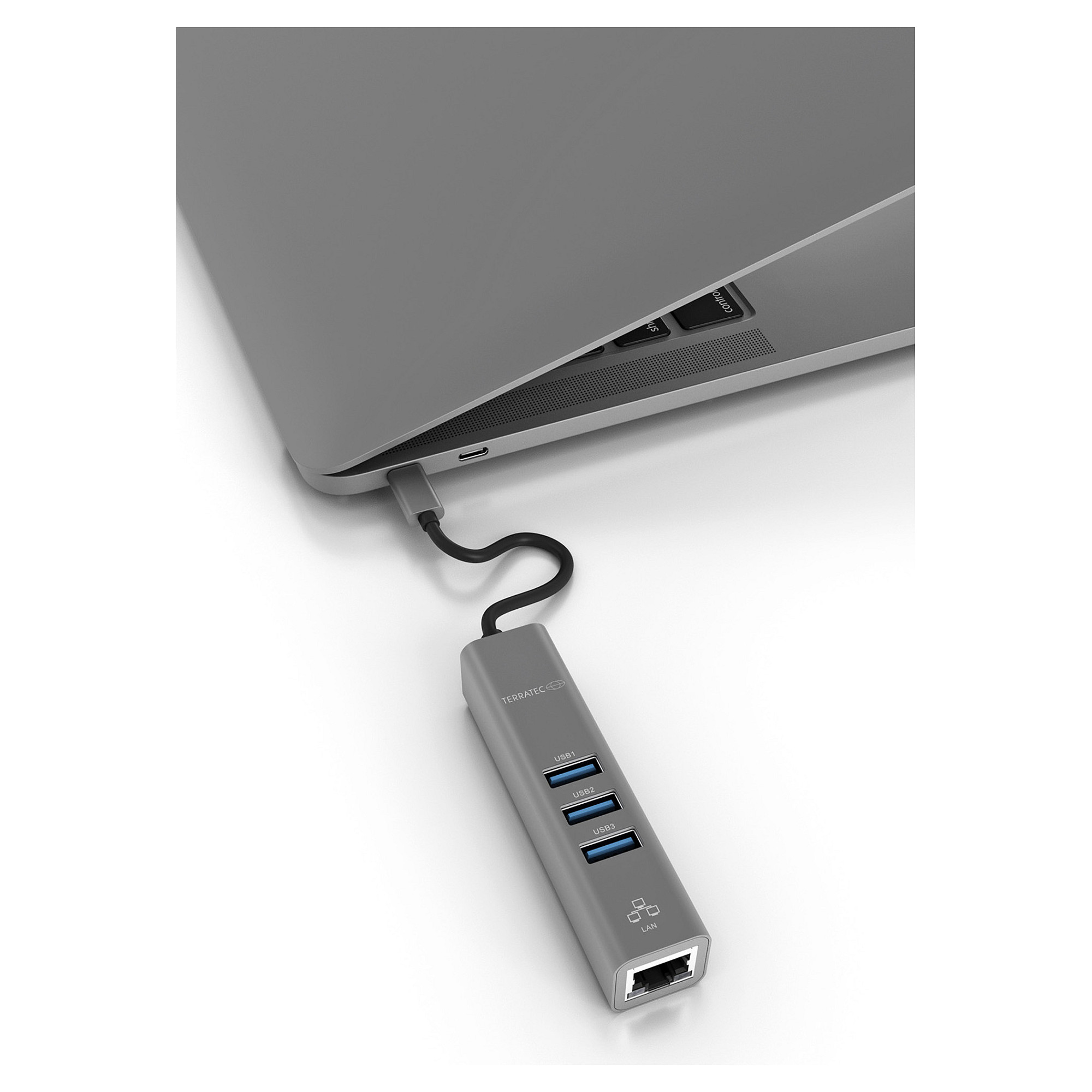 HUB USB-C TerraTec Connect C2 / 3x USB-A 3.0 / Gigabit LAN – Argjend 2