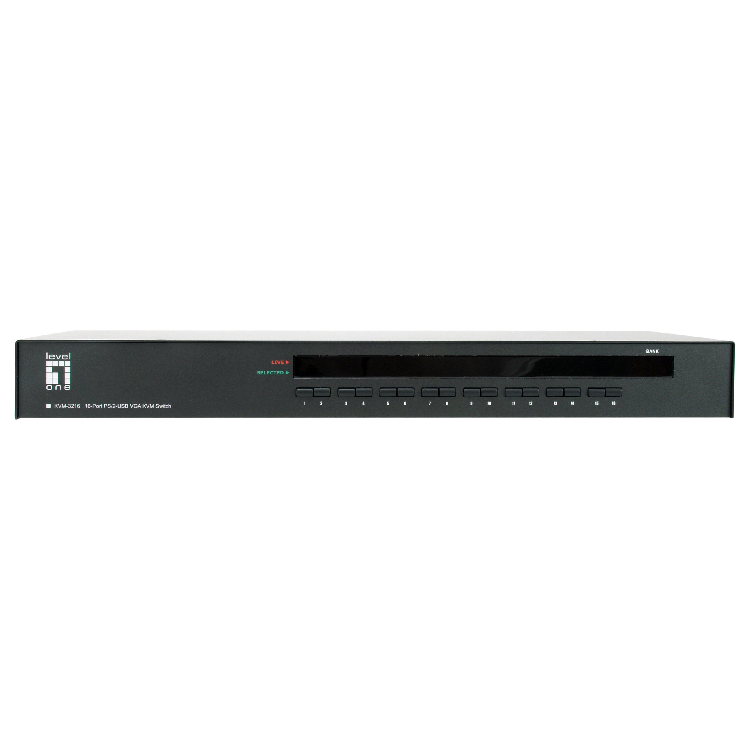 LevelOne KVM-3216 16-Port PS/2-USB VGA KVM Switch – Rackmount Server Management thumbnail 3