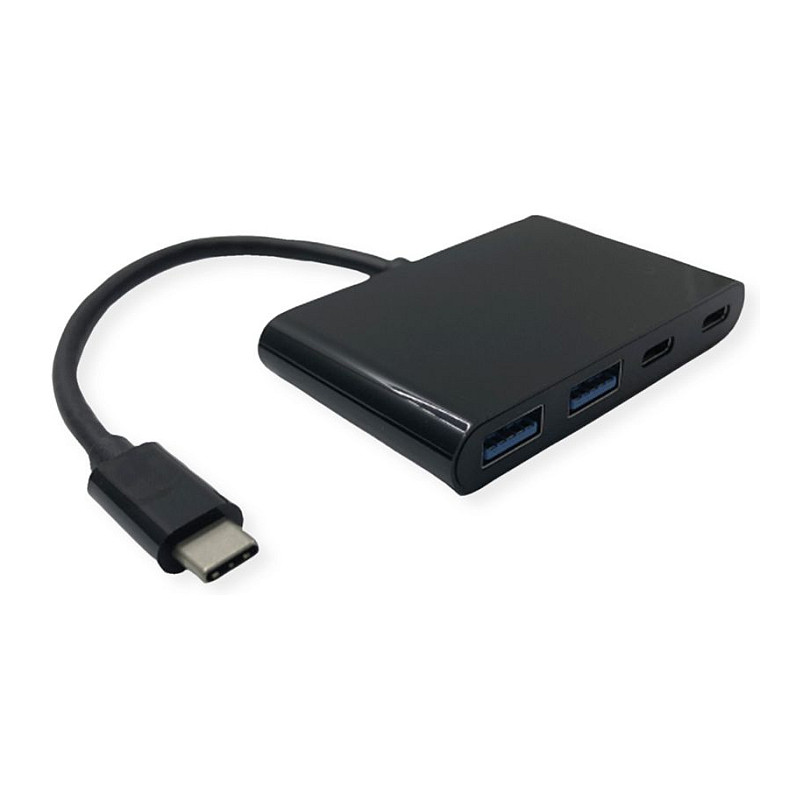 Hub ROLINE 14.02.5053-10 / 4x USB-A / USB-C / USB 3.2 Gen 1 / 5Gbps / 10 copë – Gri 7