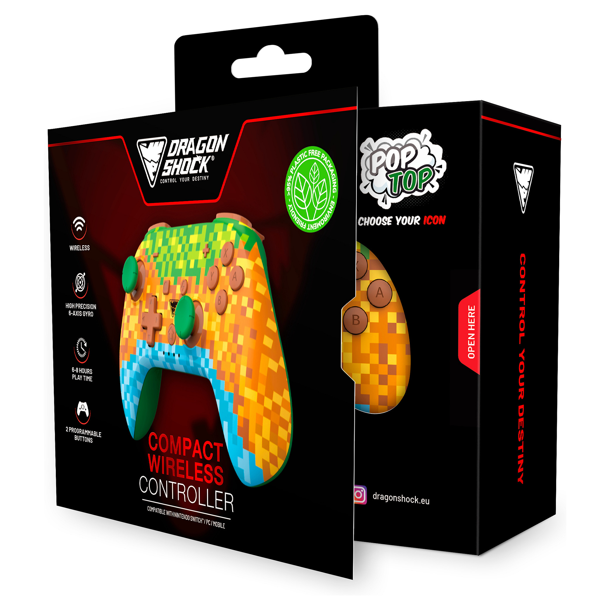 Kontroller për Nintendo Dragonshock Poptop Wireless Cubes 7