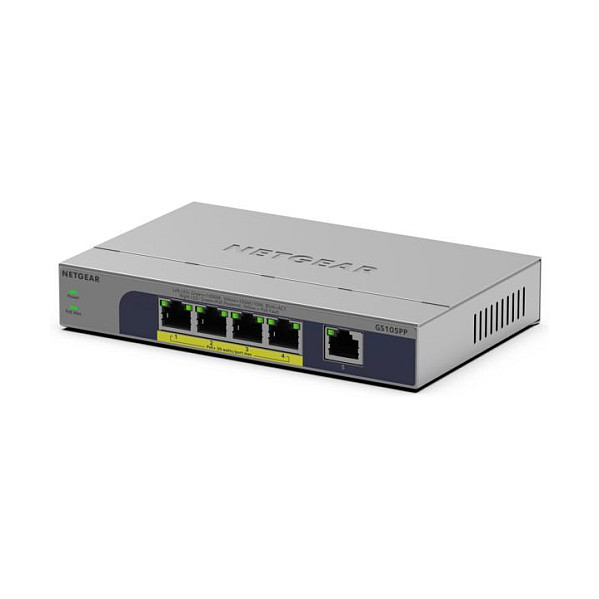 Switch NETGEAR GS105PP / Unmanaged / 5‑Port Gigabit / PoE+ / 83W thumbnail 3