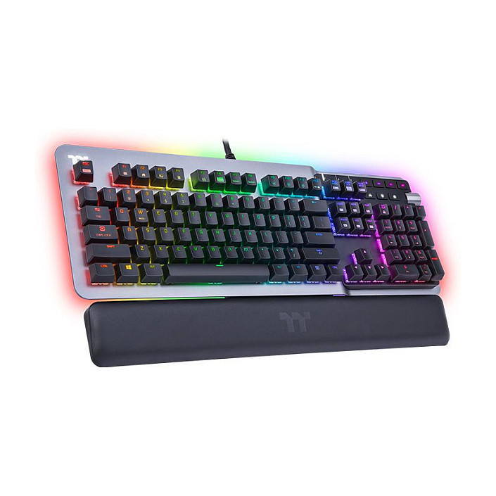 Tastierë Gaming Thermaltake Challenger Edge / KB-CHE-MBBLGR-01 / Wired USB / Full-Size / Membrane / Floating Keycaps / RGB – Zezë 2
