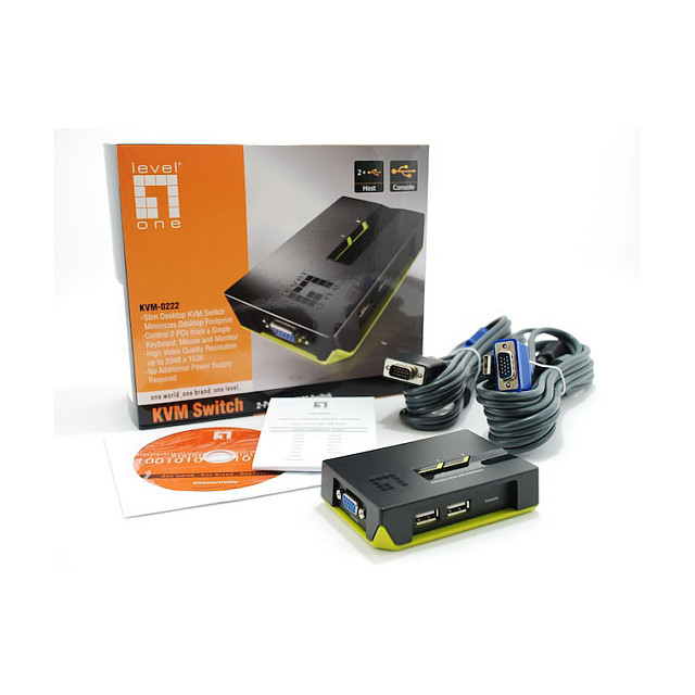 LevelOne KVM Switch / 2-Port USB thumbnail 3
