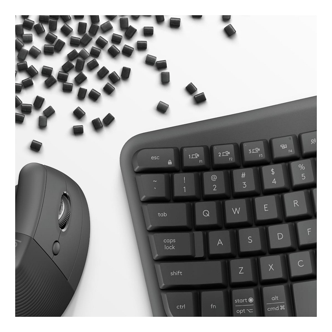 Combo (Tastierë & Maus) Logitech Wave Keys & Lift, Wireless, QWERTZ Gjerman, Bluetooth + Logi Bolt, 4000 DPI - Grafit thumbnail 4