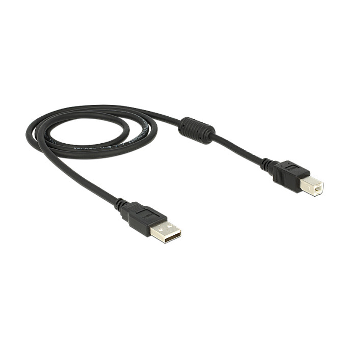Kabllo USB DeLOCK 83566, USB-A në USB-B, 1 m, USB 2.0 – Zezë 2
