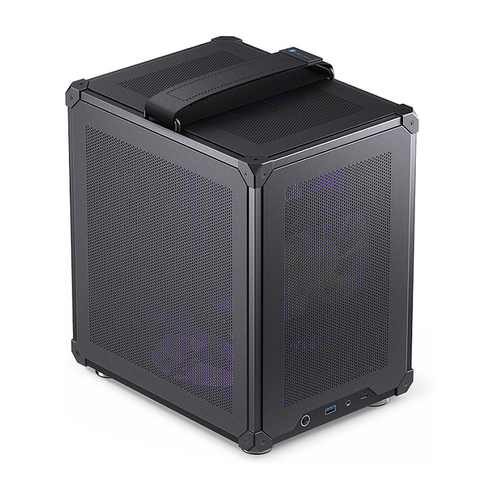 Kasë PC JONSBO C6 Handle / Mini Tower / Micro-ATX / Mini-ITX / Mesh - Zezë