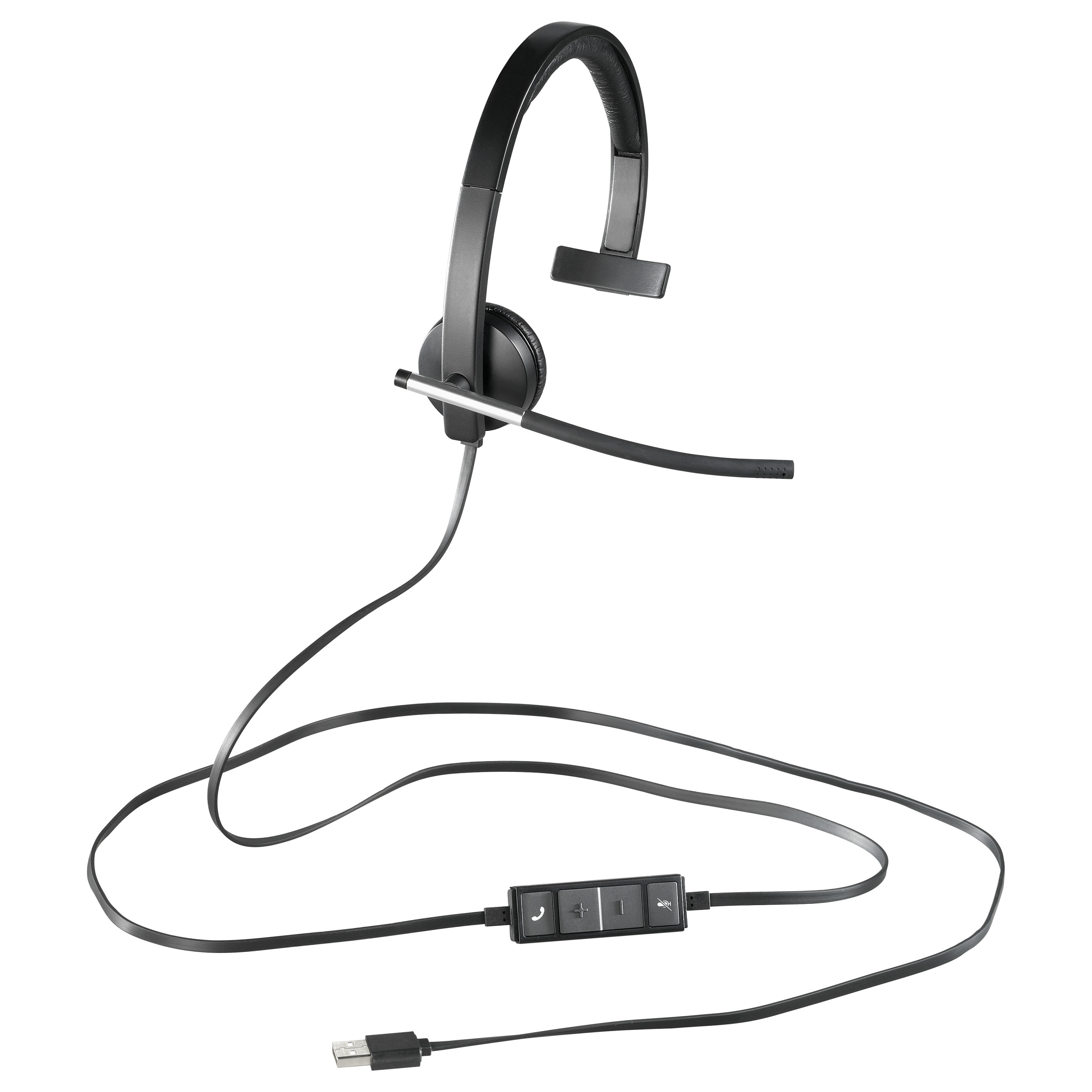 Kufje me kabllo Logitech H650e / Mono / On-Ear / USB-A / 2.1 m - Zezë/Gri 3